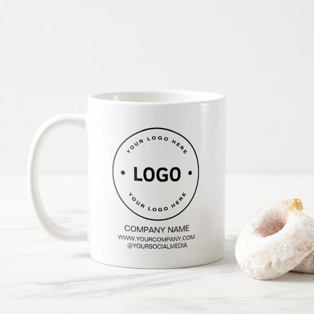 Caneca De Café Marca do logotipo comercial personalizado (Com Donut)