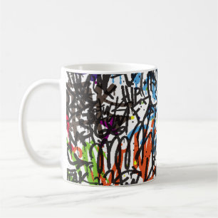 Caneca De Café marca padrão uniforme. fundo do grafite.art,pat