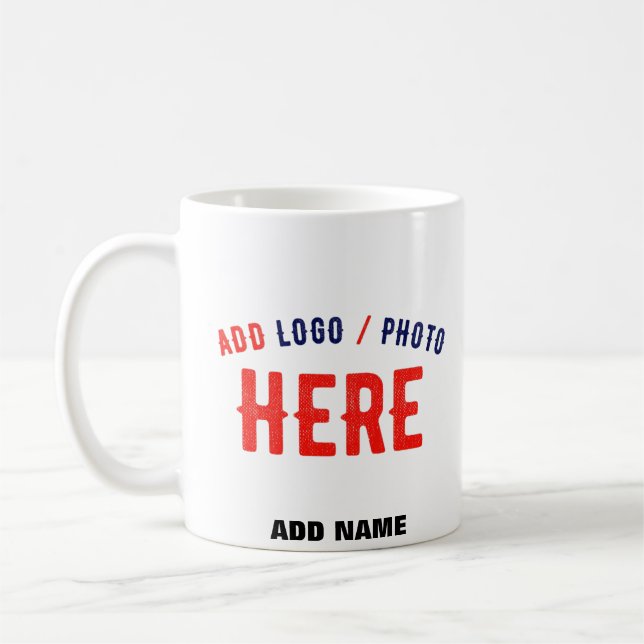 CANECA DE CAFÉ MARCA VERIFICADA BRANCA PERSONALIZÁVEL MODERNA (Esquerda)
