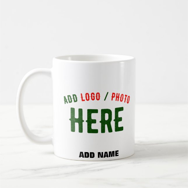 CANECA DE CAFÉ MARCA VERIFICADA BRANCA PERSONALIZÁVEL MODERNA (Esquerda)