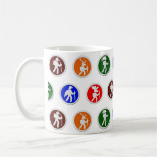 Caneca De Café Marcadores de trilha de animais