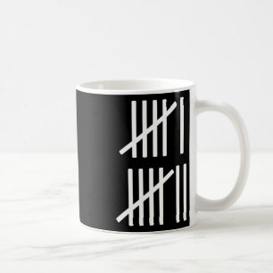 Caneca De Café Marcas de Contagem Minimalista Contando 67 Meme Gí