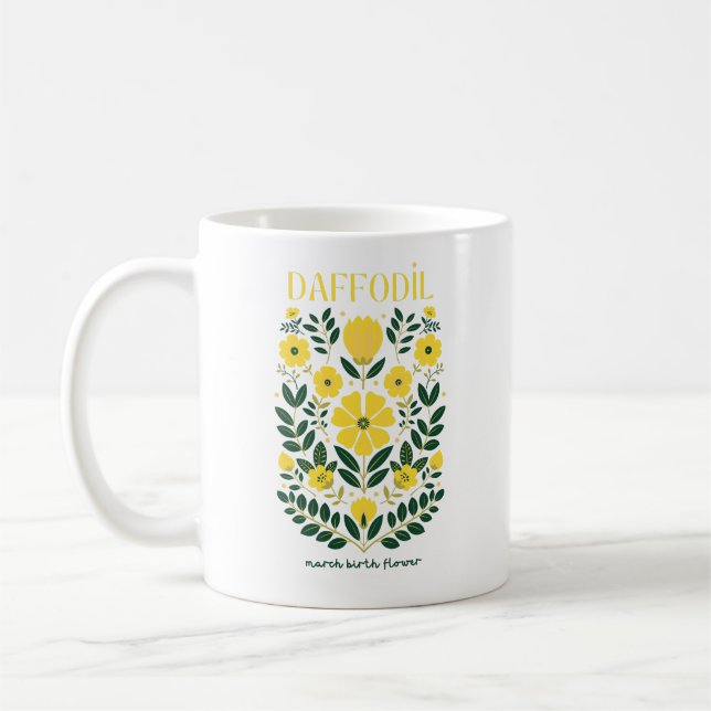 CANECA DE CAFÉ MARCH BIRTH FLOWER DAFFODIL (Esquerda)