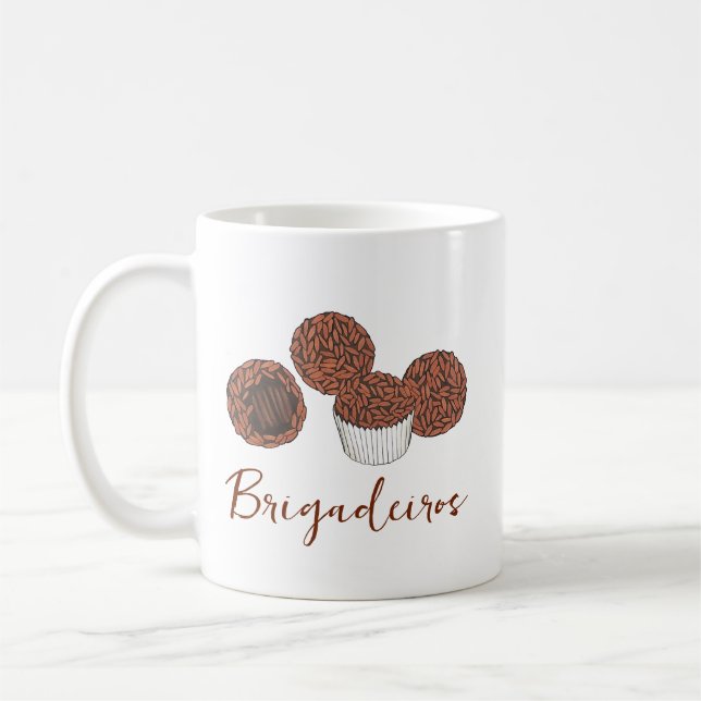 Caneca De Café Marcha das Trufas de Chocolate Brasileiro Brigadei (Esquerda)