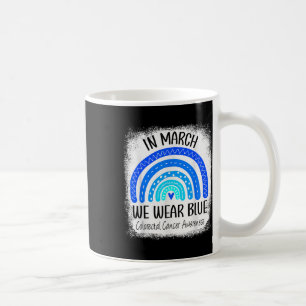 Caneca De Café Marcha do arco-íris Vestimos o Cancer Colorretal A
