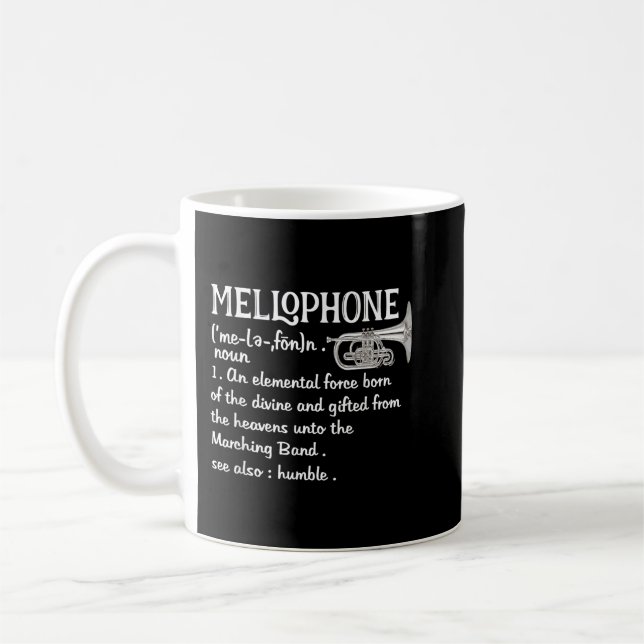 Caneca De Café Marching Banda Oferece Mellofone Camisa Mellophone (Esquerda)