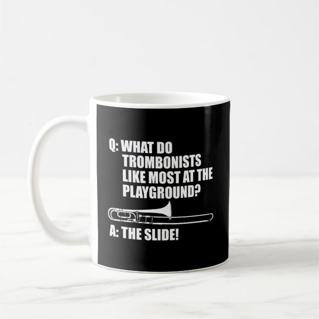 Caneca De Café Marching Banda Trombone Trombonist Marching Banda  (Esquerda)