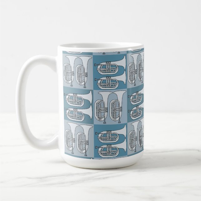 Caneca De Café Marching Baritone Crosshatch (Esquerda)