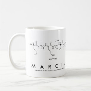 Caneca De Café Marcia peptide name mug