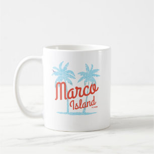 Caneca De Café Marco Island Florida Vacage Vintage EUA