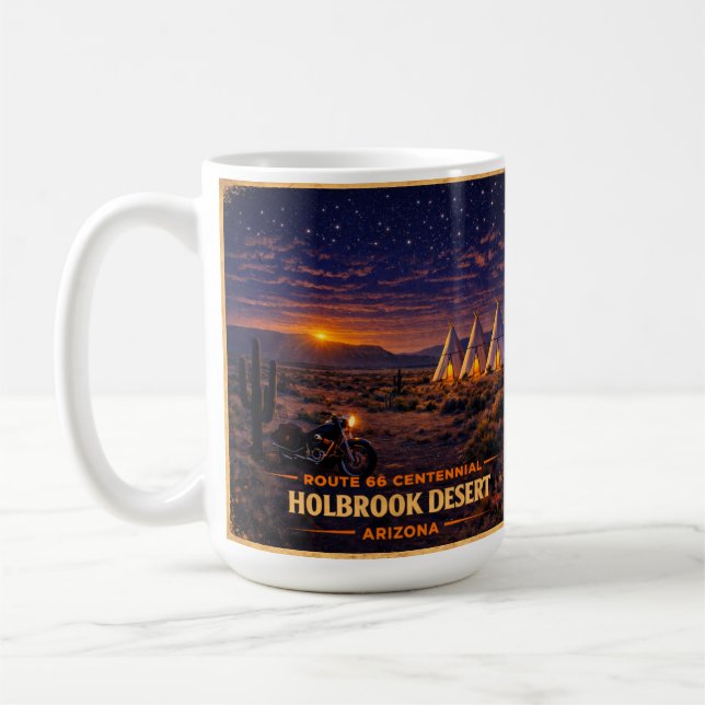 Caneca De Café Marco Quilométrico da Estrada Matinal Estrelada de (Esquerda)
