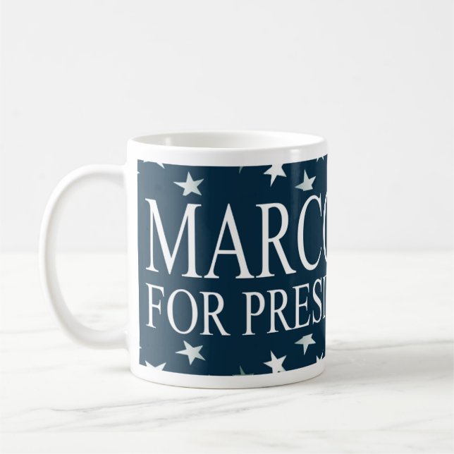 Caneca De Café Marco Rubio Presidente '16 USA FLAG (Esquerda)