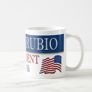 Caneca De Café Marco Rubio Presidente 2016 EUA Flag