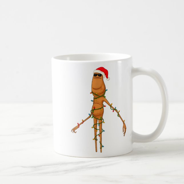 Caneca De Café Marcus The Worm, Funny Christmas Lights  (Direita)