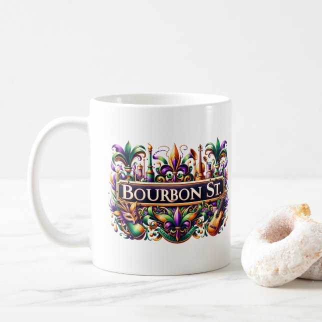 Caneca De Café Mardi Gras  (Com Donut)