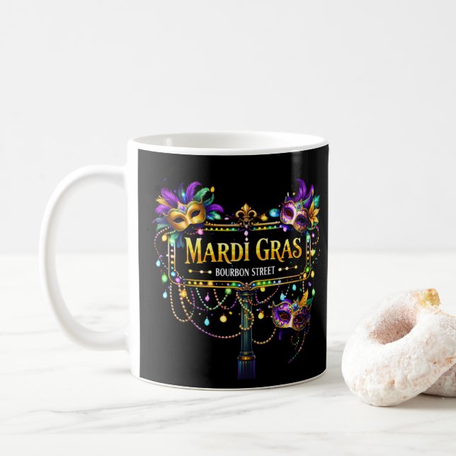 Caneca De Café Mardi Gras  (Com Donut)