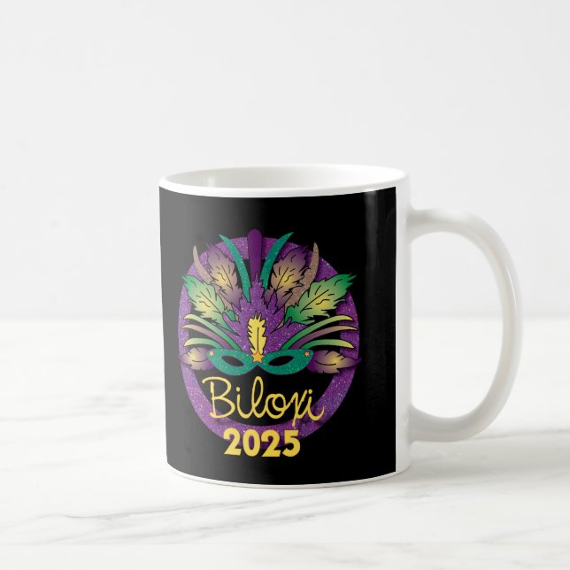 Caneca De Café Mardi Gras 2025 Mug - Biloxi, MS (Direita)