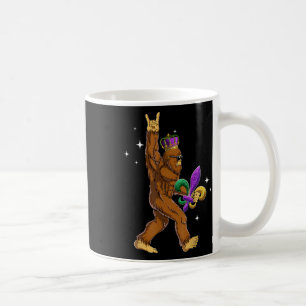 Caneca De Café Mardi Gras Bigfoot Crianças Engraçadas Homens Sasq
