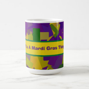 Caneca De Café Mardi Gras Blocks