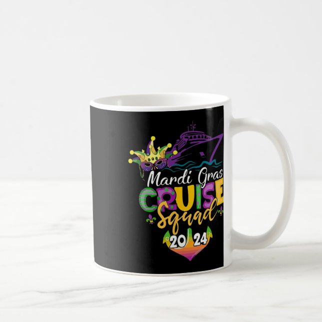 Caneca De Café Mardi Gras Cruise Squad (Direita)