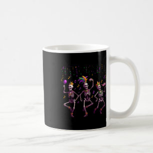 Caneca De Café Mardi Gras Dançando Esqueleto Funny 1