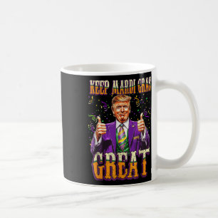 Caneca De Café Mardi Gras Donald Trump Excelente Novamente Bandei