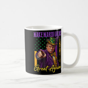 Caneca De Café Mardi Gras Donald Trump Funny Mardi Gras Americano