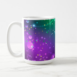 Caneca De Café Mardi Gras Festivo Purple Background