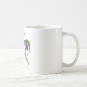 Caneca De Café Mardi Gras Jesters Mask colorido