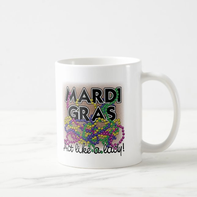 Caneca De Café Mardi Gras Lady Mug (Direita)