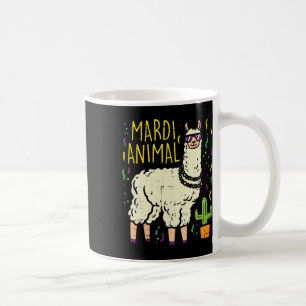 Caneca De Café Mardi Gras Llama Partido Animal Funny Alpaca Carni