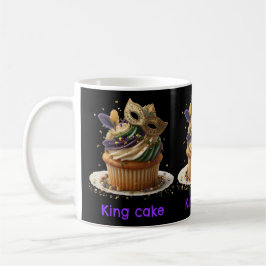 Caneca De Café Mardi Gras Masked Cupcake Celebration