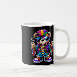 Caneca De Café Mardi Gras Para Meninos Hip Hop Masculino Urso Fof