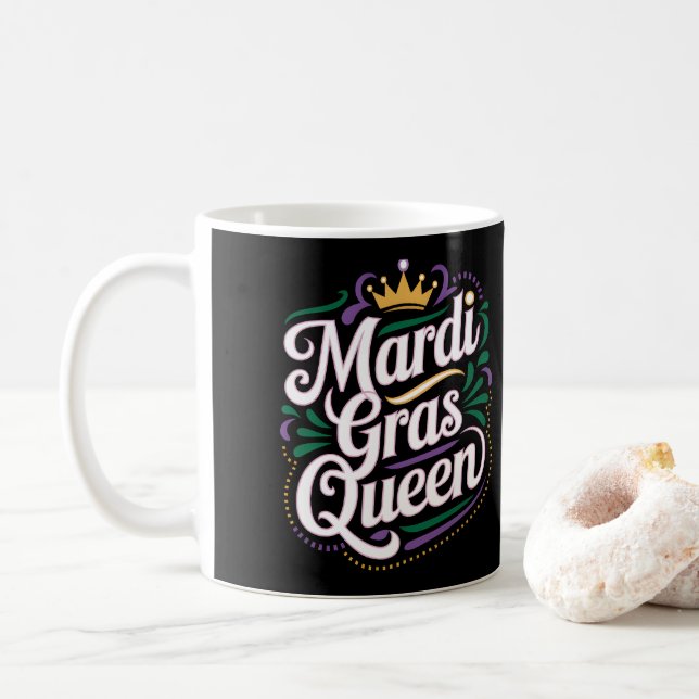 Caneca De Café Mardi Gras Queen (Com Donut)