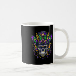 Caneca De Café Mardi Gras Skull Top Hat New Orleans WitDoctor