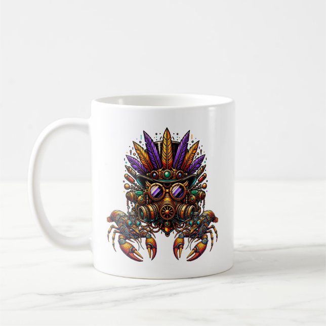 Caneca De Café Mardi Gras Steampunk (Esquerda)