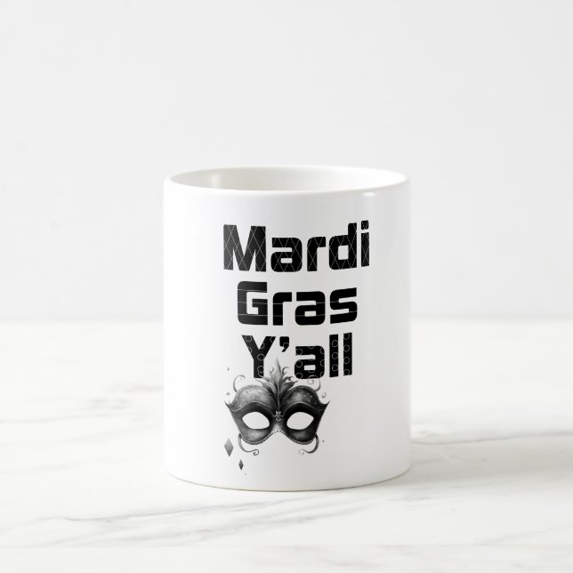 Caneca de Café Mardi Gras Y'All (Centro)