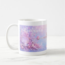 Caneca De Café Mareena Sereia Mágica Fantasia Editável