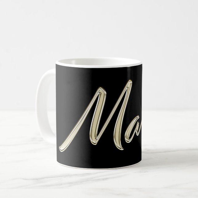 Caneca De Café Marek Name whitegold Tasse Teetasse Kaffeetasse (Frente Esquerda)