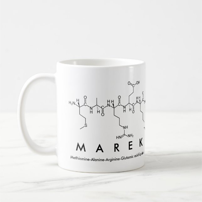 Caneca De Café Marek peptide name mug (Esquerda)