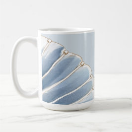 Caneca De Café Marés Silenciosas | Concha Azul Costeira
