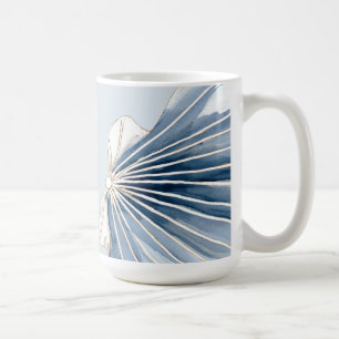 Caneca De Café Marés Silenciosas Concha Azul Costeira