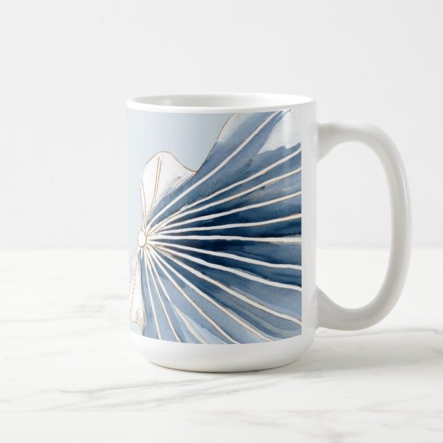 Caneca De Café Marés Silenciosas | Concha Azul Costeira  (Direita)