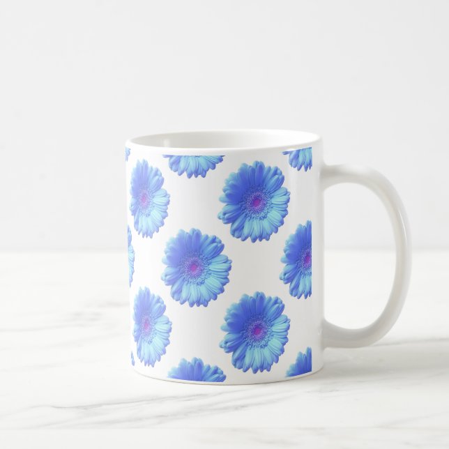 Caneca De Café Margarida azul-gerbera (Direita)