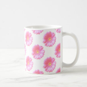 Caneca De Café margarida da rosa claro gerbera