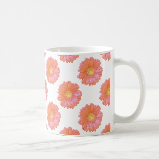 Caneca De Café Margarida de gerbera laranja (Direita)