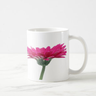 Caneca De Café Margarida do Gerbera do rosa quente