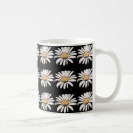 Caneca De Café Margarida (Flor) - Lâmpada Branca Clássica Branca