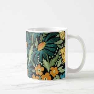 Caneca De Café Margaridas azuis da aguarela