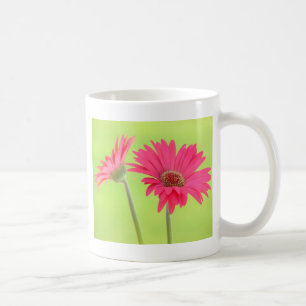 Caneca De Café Margaridas cor-de-rosa customizáveis de Gerber no